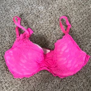Hot pink bra